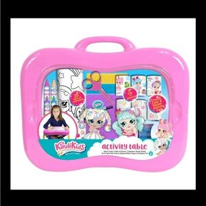Kindi Kids Plastic Activity Pink Table 25 Feet Activities, made in China, from